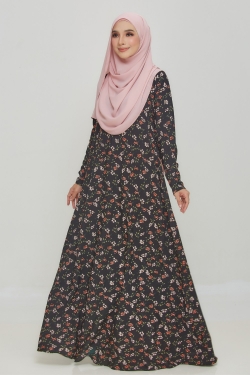 JUBAH PRINTED 37.16 - BLACK